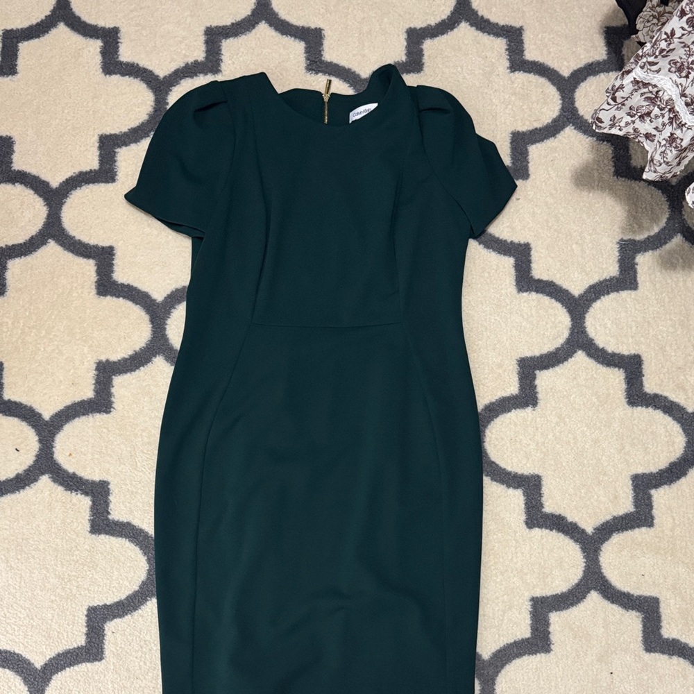 Calvin Klein Forest Green Midi Dress